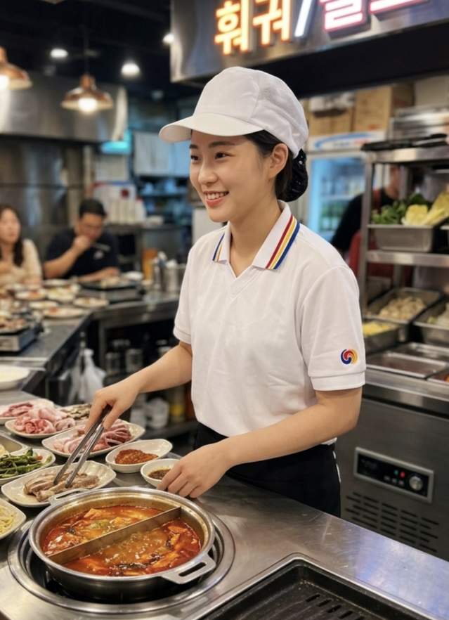 在油炙的工作環境下建議使用棉質類的POLO衫