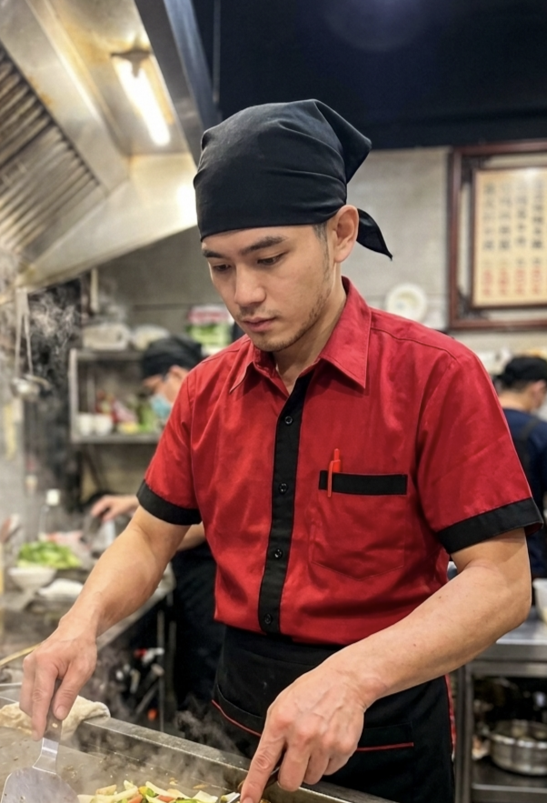 諾亞開發-專業三角頭巾-餐飲職人造型頭巾